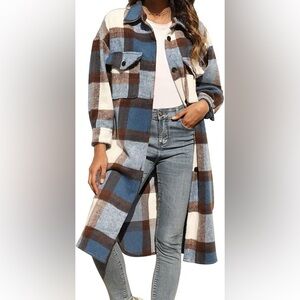 Plaid Long Flannel Shacket